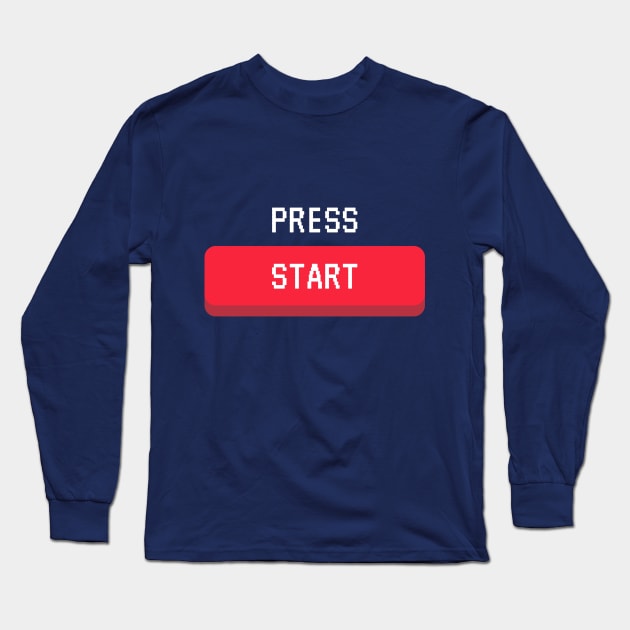 Press Start Long Sleeve T-Shirt by HuntersDesignsShop